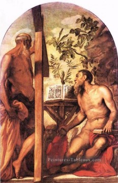  Rome Art - St Jérôme et St Andrew italien Renaissance Tintoretto